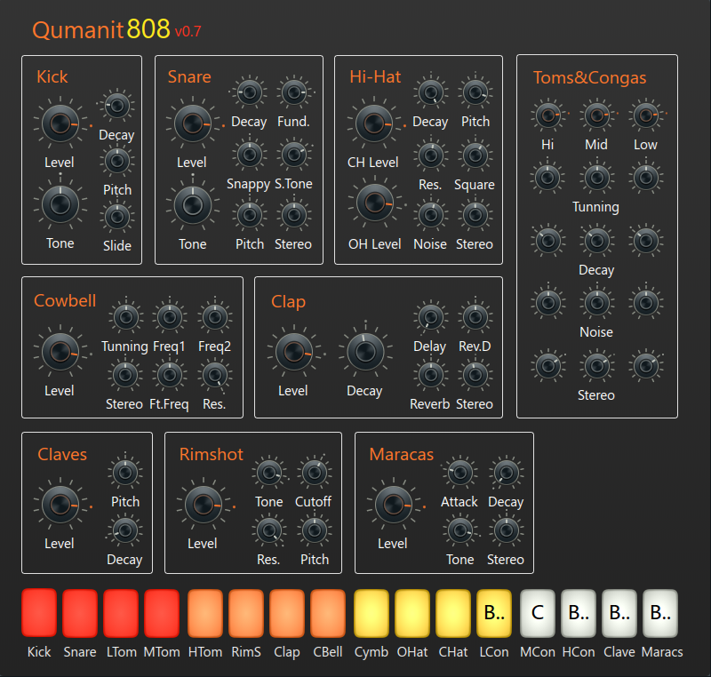 Qumanit 808 完整控制面板